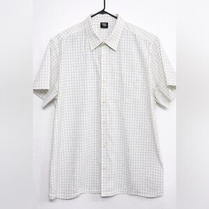 2 for 20$ - Casual White and Blue Grid Men's Shirt